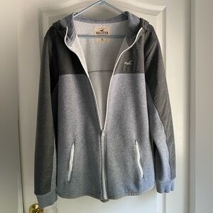 Hollister Heather Gray Zip Up Hoodie Jacket